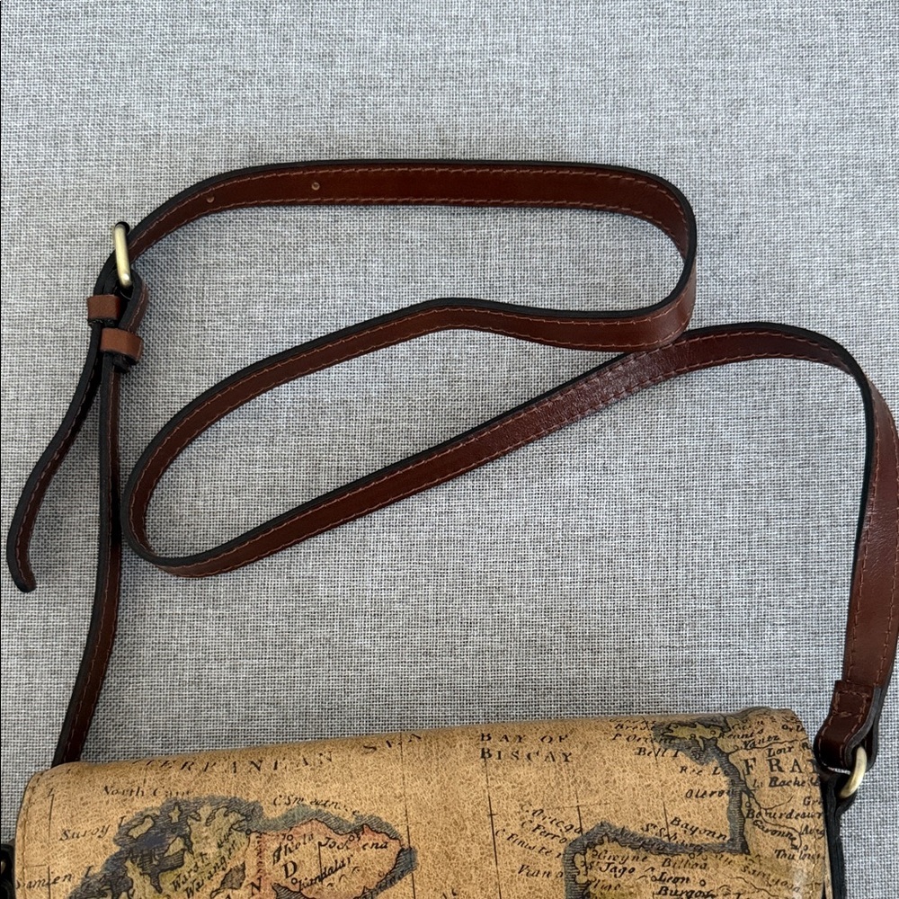 Patricia Nash European Map Print Velledoria Crossbody Bag - Picture 4 of 12